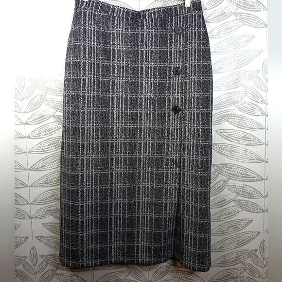 Banana Republic Skirt Midi Plaid Academia - Picture 1 of 8